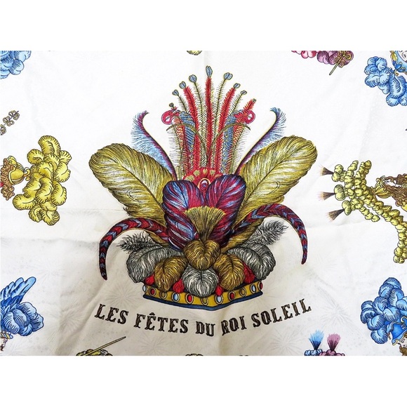 Hermes Red and Gold Scarf - Picture 6 of 14